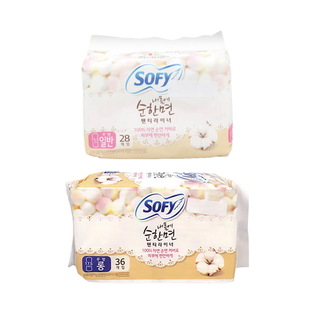[DAISO] SOFY My Body Gentle Cotton Pantyliner Regular/Long -1pack (2type)