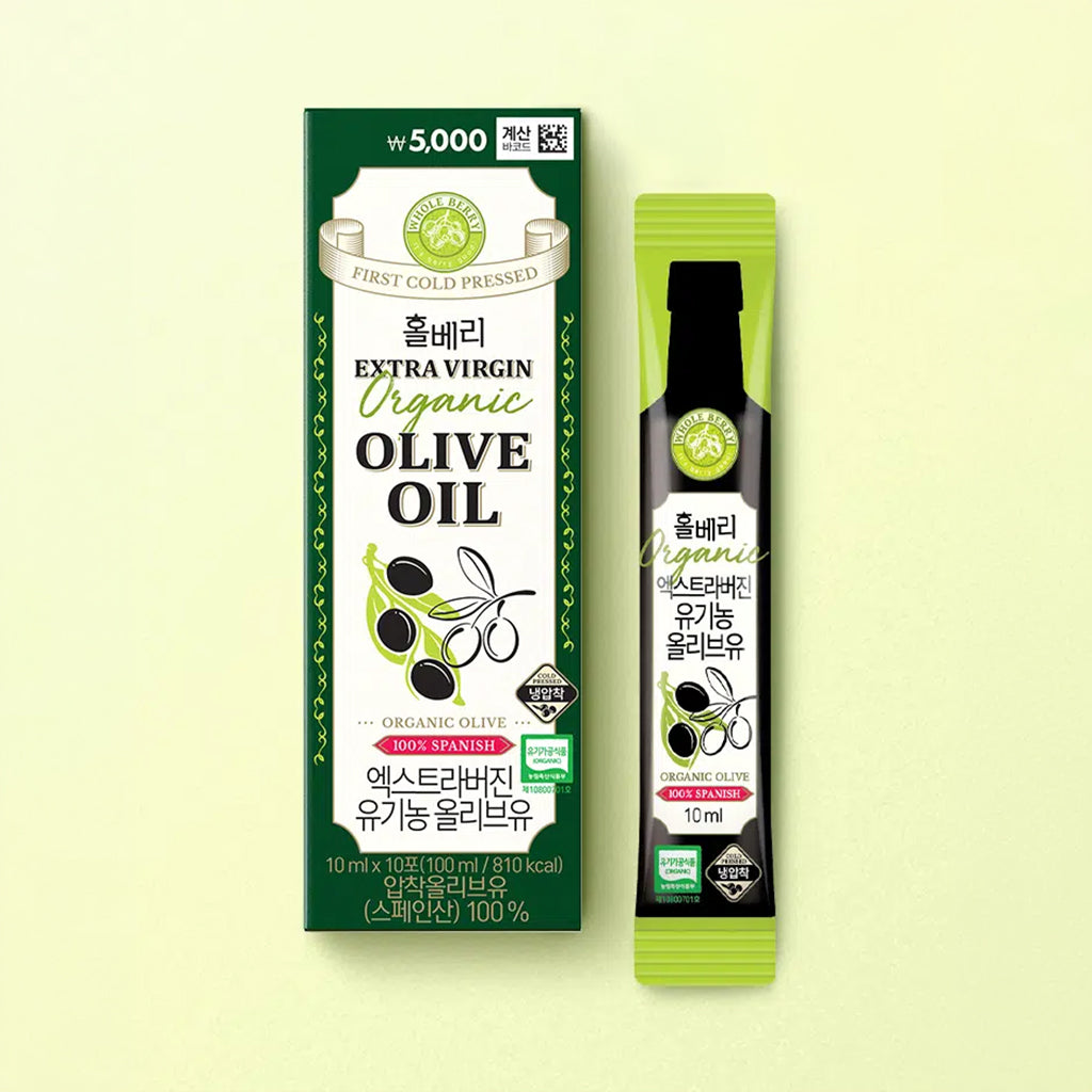 [DAISO] WHOLEBERRY Extra Virgin Organic Olive Oil - 1pack (10ml x 10ea)