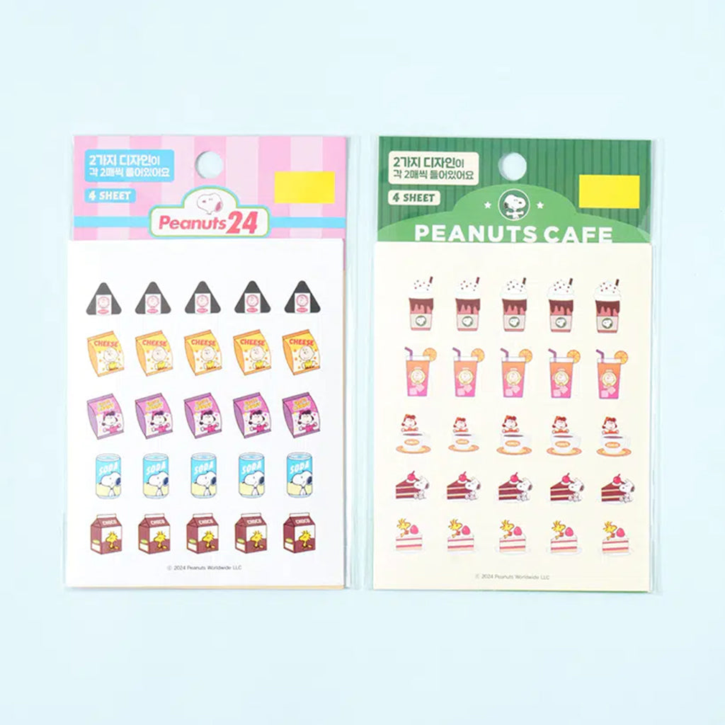 [DAISO] PEANUTS Theme Stickers - 4ea