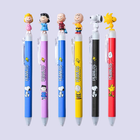 [DAISO] PEANUTS Figure Gel Pen (Black/0.5mm) - 1ea
