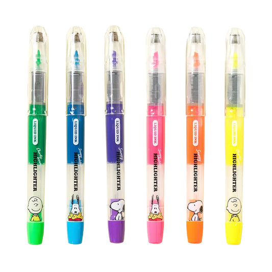 [DAISO] PEANUTS Liquid Ink Highlighter (3mm) - 3ea
