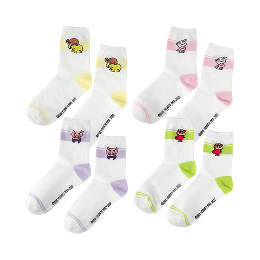 [DAISO] Crayon Shin-chan Women’s Crew Socks - 1set
