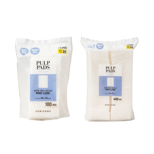 [DAISO] SOMISOME Square Pulp Cotton Pads - 1pack (100/400pcs)
