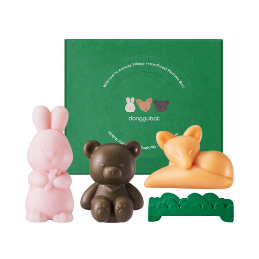[DONGGUBAT] Animals Village In The Forest Perfume Bar Set - 1pack(4item)