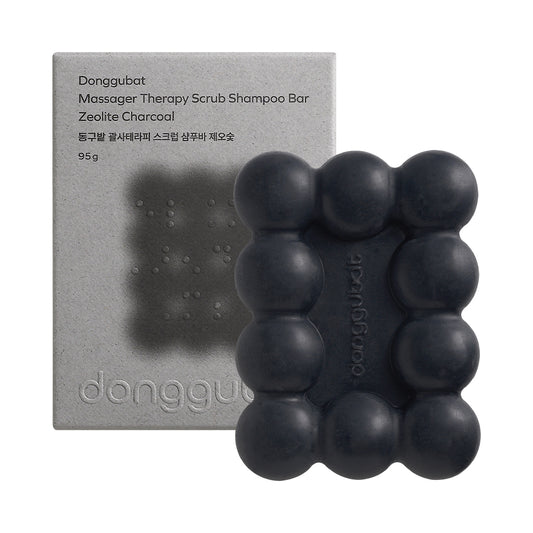 [DONGGUBAT] Massager Therapy Scrub Shampoo Bar Zeolite Charcoal - 95g