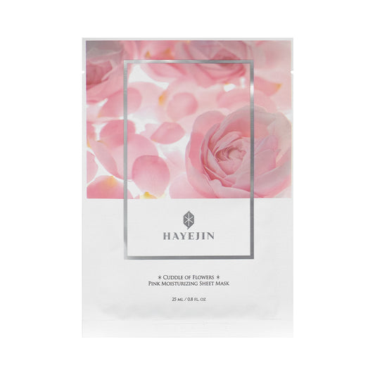 [HAYEJIN] Pink Moisturizing Sheet Mask (Cuddle Of Flowers ) - 5pcs