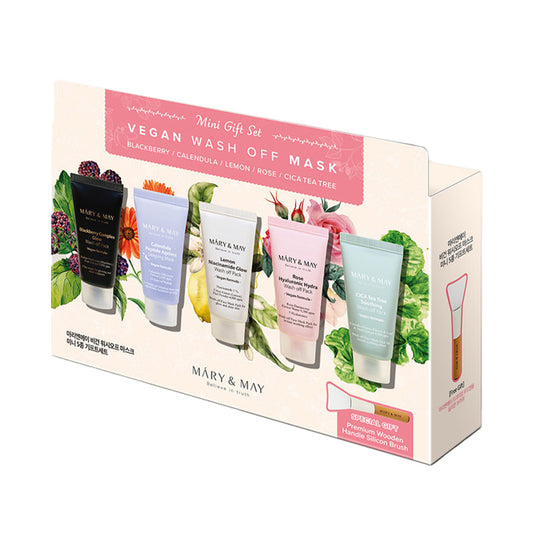 [MARY&MAY] Vegan Wash Off Mask Mini Gift Set - 1pack (30gx5ea)