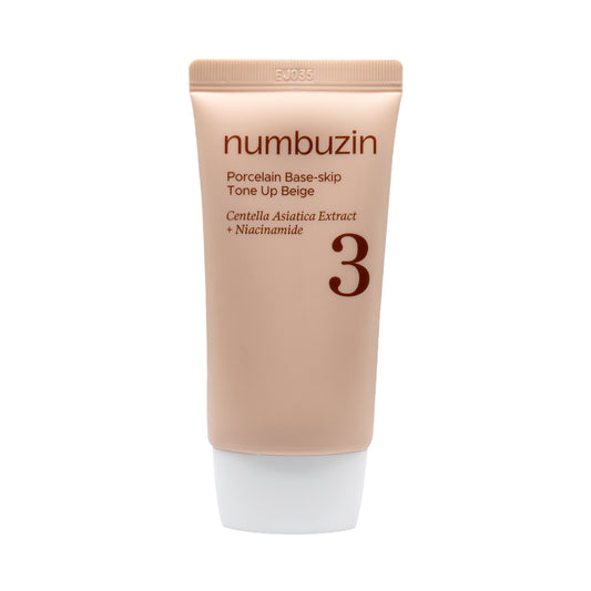 [NUMBUZIN] No.3 Porcelain Base Skip Tone Up Beige (SPF50+ PA++++) - 50ml