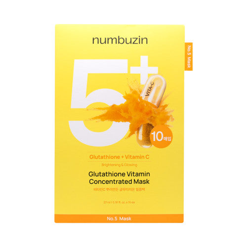 [NUMBUZIN] No.5+ Glutathione Vitamin Concentrated Mask - 1pack(27mlx10ea)