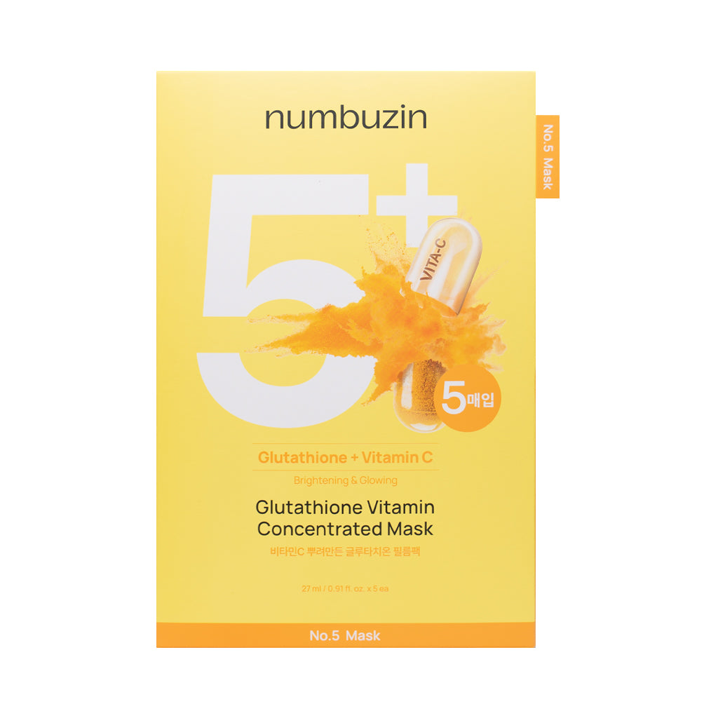 [NUMBUZIN] No.5+ Glutathione Vitamin Concentrated Mask - 1pack(27mlx5ea)