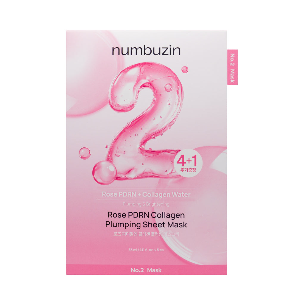 [NUMBUZIN] No.2 Rose PDRN Collagen Plumping Sheet Mask - 1pack(33mlx5ea)