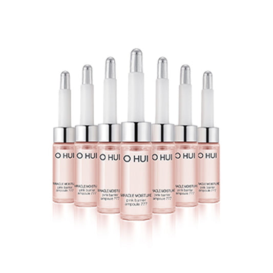 [OHUI] Miracle Moisture Pink Barrier Ampoule 777 - 1pack(7mlx7ea)