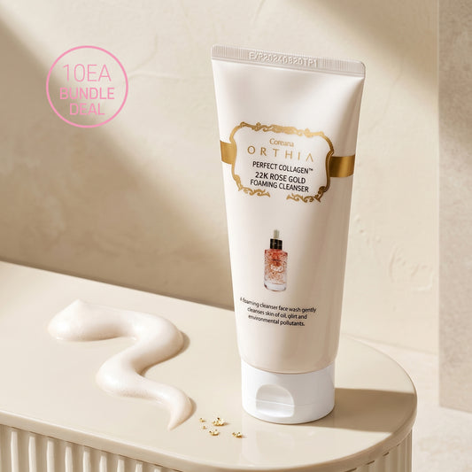 ☆BNDL- [ORTHIA] Perfect Collagen 24K Rose Gold Foaming Cleanser - 120ml x 10ea
