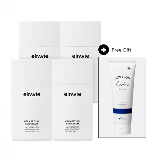 [ELRAVIE] Sun Serum 50ml x 4ea + GIFT (Cream 1ea)