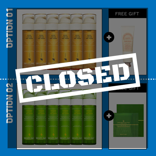 [MAXCLINIC] Golden Cactus / Caviar Oil Foam Set + Free Gift