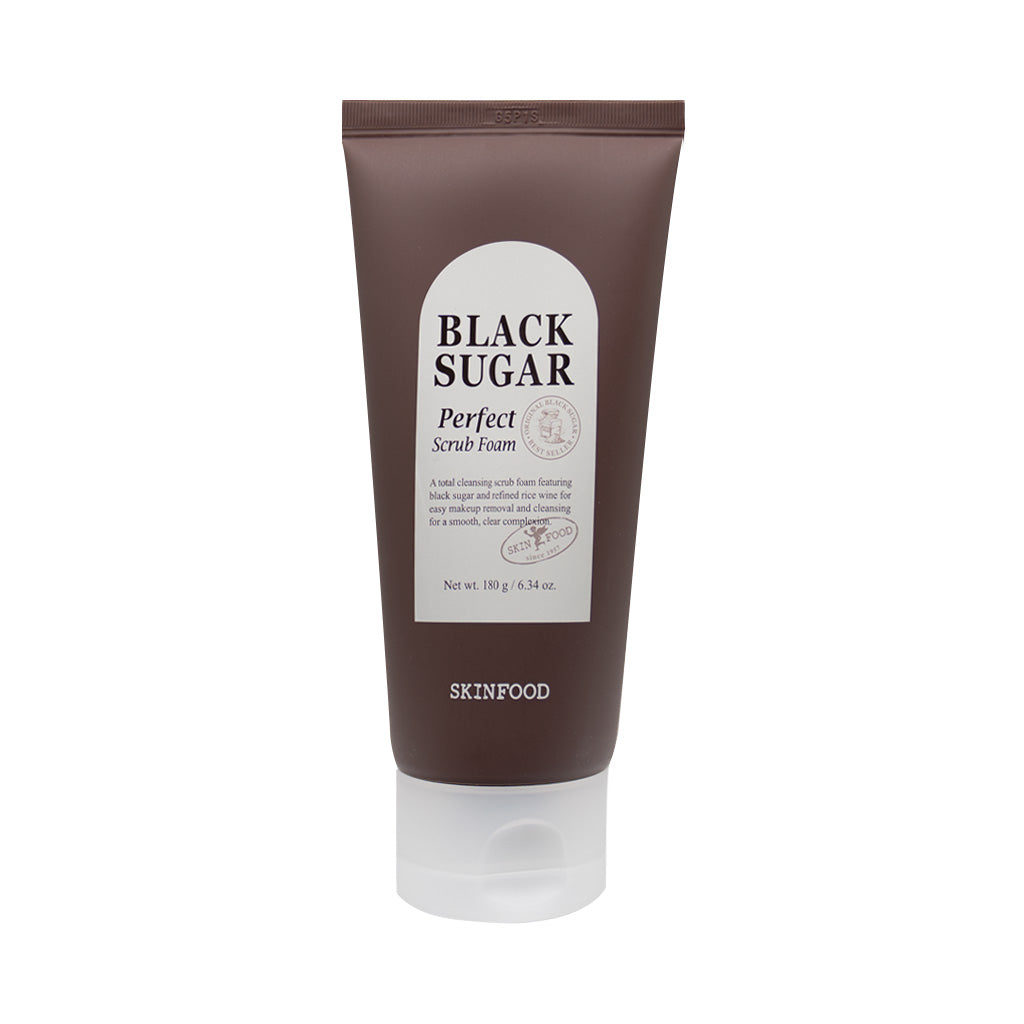 [SKINFOOD] Black Sugar Perfect Scrub Foam (2023) - 180g