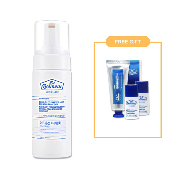 [DR.BELMEUR] Amino Clear Bubble Peeling Exfoliant For Acne Prone Skin - 150ml(GIFT:Hand cream20ml+Bottle Sample 2pcs)