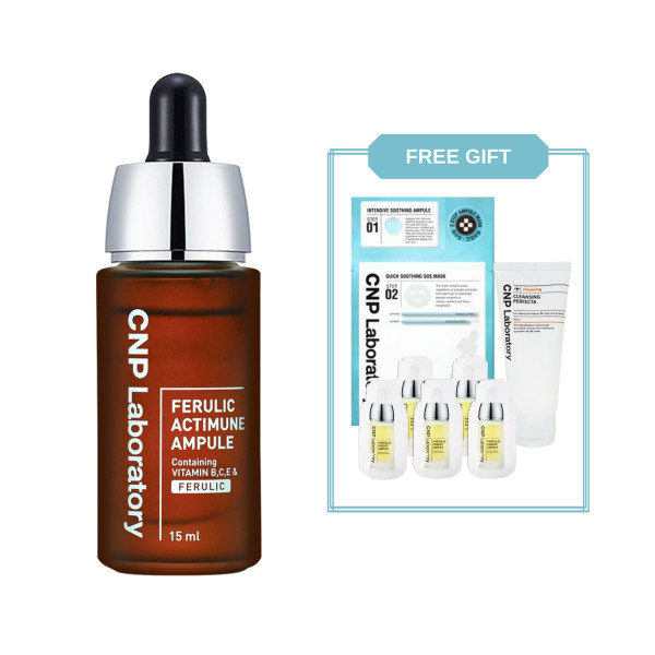 *Clearance* [CNP LABORATORY] Ferulic Actimune Ampule - 15ml(GIFT:S.O.S Mask+Cleanser+Sample 5pcs) (EXP 2023-03-30)