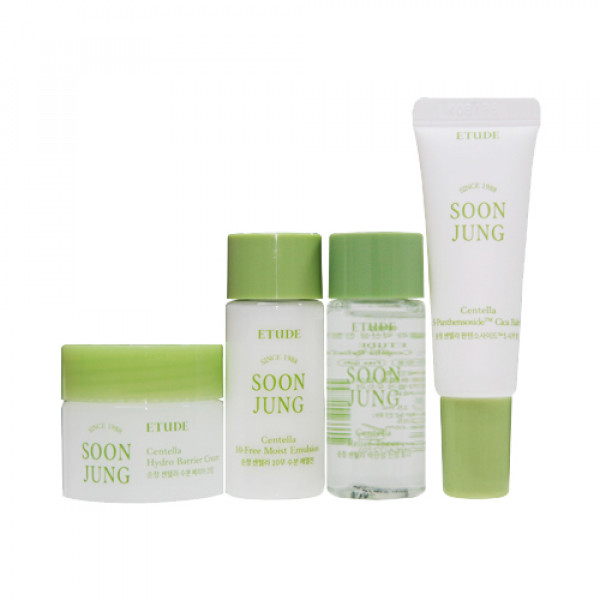 [ETUDE] Soonjung Centella Skin Care Trial Kit Samples - 1pack (4items)