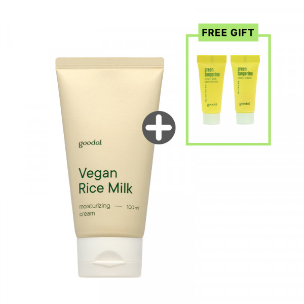 [GOODAL] Vegan Rice Milk Moisturizing Cream - 100ml (NEW) (GIFT : Green Tangerine Samples 2pcs)