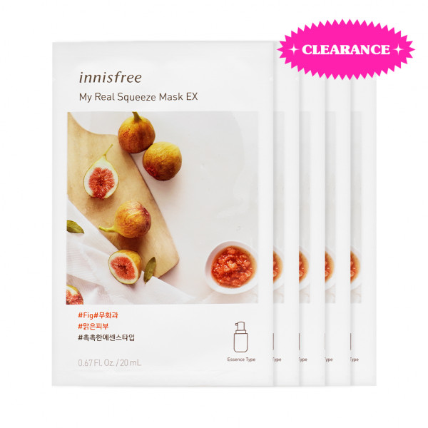[INNISFREE] My Real Squeeze Mask EX #Fig - 5pcs (EXP 2024-11-16)