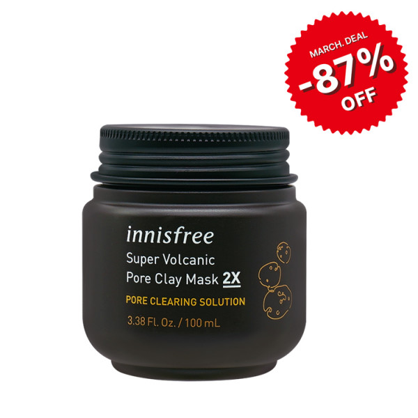 ★MARCH DEAL★ [INNISFREE] Super Volcanic Pore Clay Mask 2X (2020) - 100ml (EXP 2023-06-22)