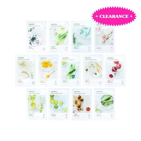 W- [INNISFREE] My Real Squeeze Mask EX (2019) - 10pcs