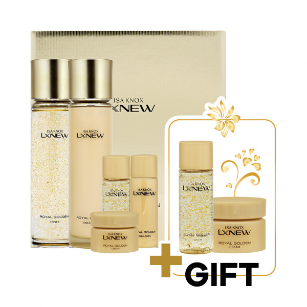 [ISA KNOX] Lxnew Royal Golden Skincare Special Set - 1pack (5items)(GIFT:Toner 31ml + Cream 15ml)