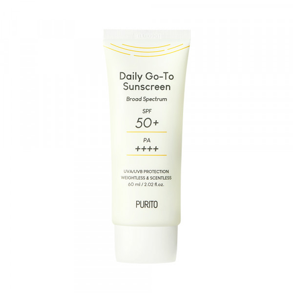 [PURITO] Daily Go To Sunscreen - 60ml (SPF50+ PA++++) *Gift* Sunscreen Sample - 5pcs