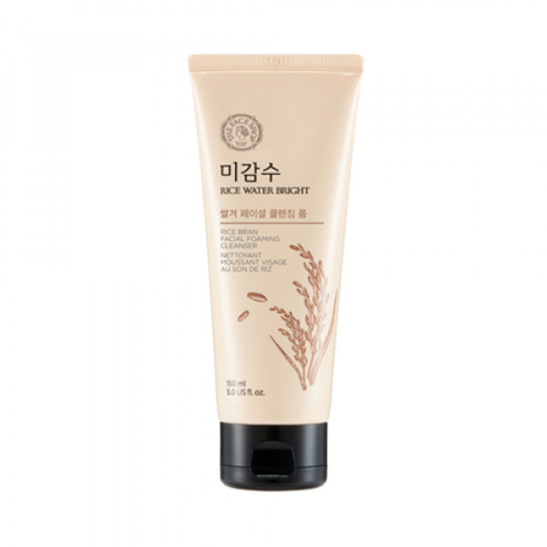 [THE FACE SHOP] Rice Water Bright Rice Bran Facial Foaming Cleanser - 150ml