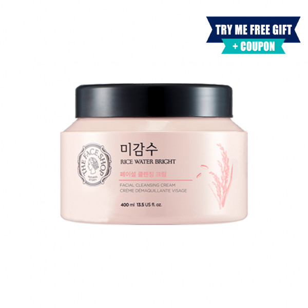 [THE FACE SHOP] Rice Water Bright Facial Cleansing Cream - 400ml