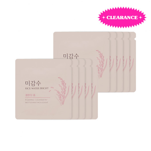 [THE FACE SHOP_Sample] Rice Water Bright Foaming Cleanser Sample - 10pcs