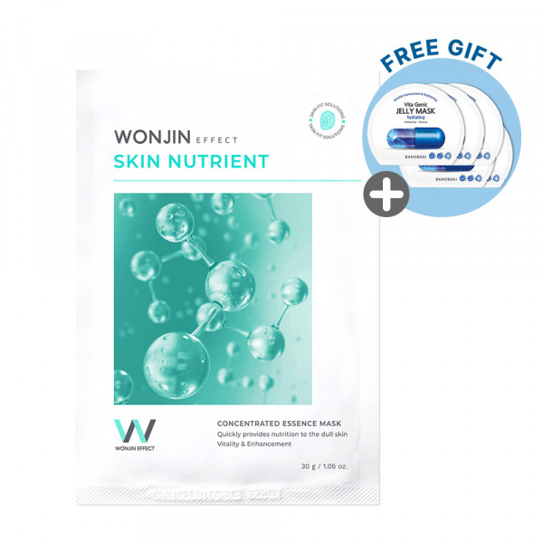 [WONJIN] Skin Nutrient Mask - 14pcs (GIFT: BANOBAGI Jelly Mask #Hydrating 5pcs)