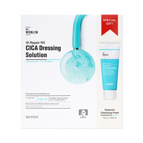 [WONJIN] W.Repair RX Cica Dressing Solution Mask & Cleansing Special Kit - 1pack