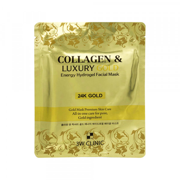 [3W CLINIC] Collagen & Luxury Gold Energy Hydrogel Facial Mask - 1pack (5pcs)