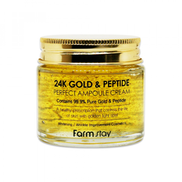 [FARM STAY] 24K Gold & Peptide Perfect Ampoule Cream - 80ml