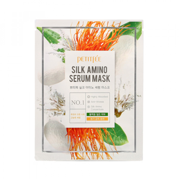 [PETITFEE] Silk Amino Serum Mask - 1pack (10pcs)