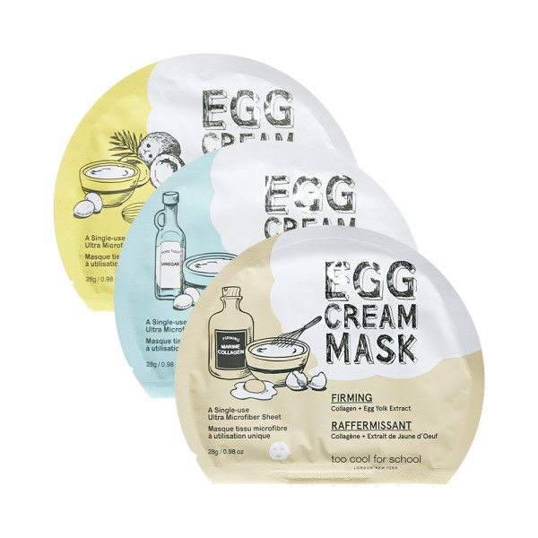 [TOO COOL FOR SCHOOL] Egg Cream Mask - 5pcs (4Types)