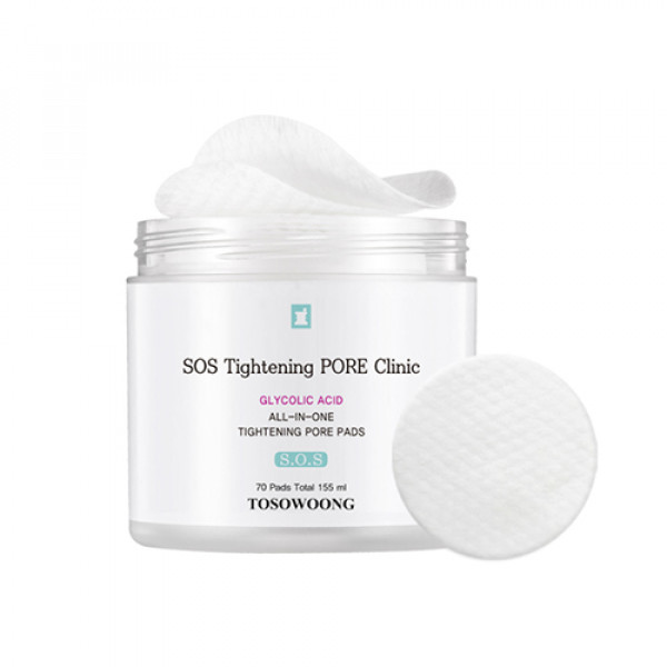 [TOSOWOONG] SOS Tightening Pore Clinic All In One Pore Pads - 1pack (70pcs)